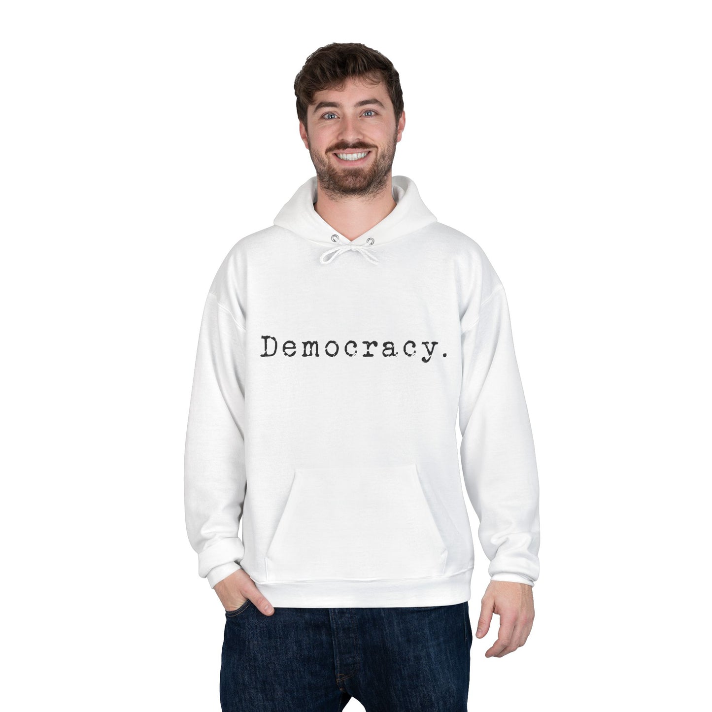 Democracy. Hoodie in White