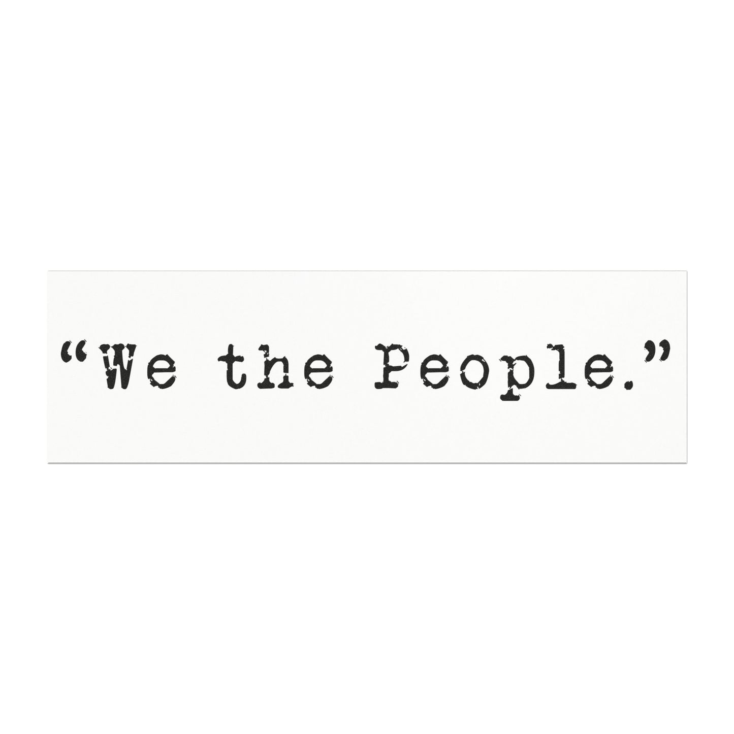 We the People. Car Magnet in White