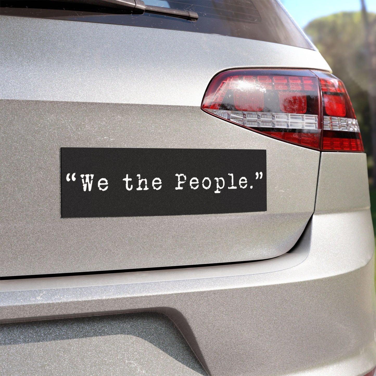 We the People. Car Magnet in Black